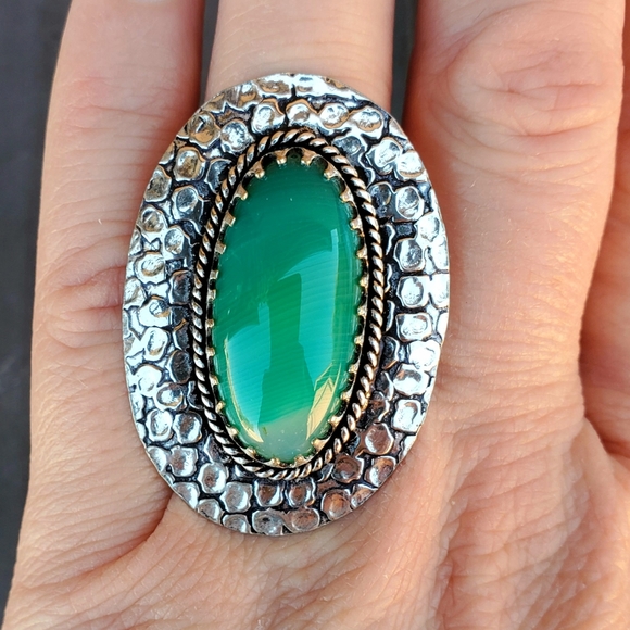 New Huge Botswana Agate 925 Silver Statement Ring. - Picture 12 of 13